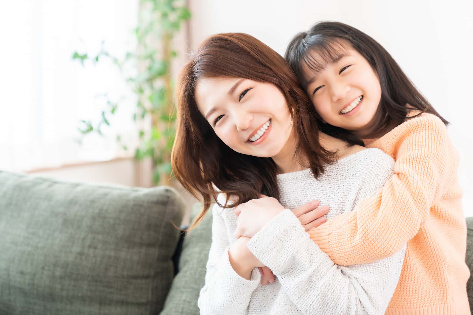 笑顔の仲良し母娘